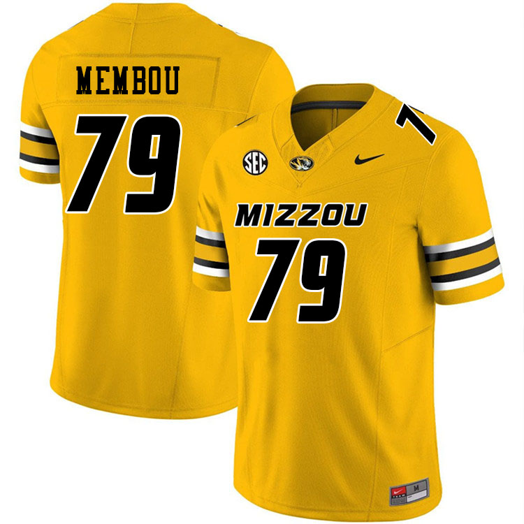 Men #79 Armand Membou Missouri Tigers College Football Jerseys Stitched-Gold